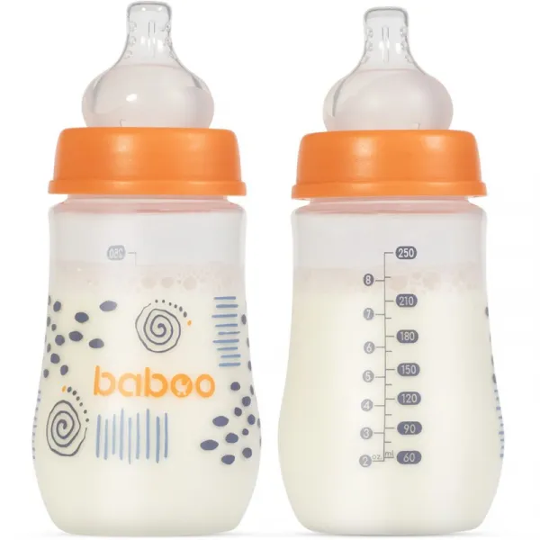 Baboo Anti-colic Feeding Bottle antikoliková fľaša Blue Haze, 3 m+ 250 ml