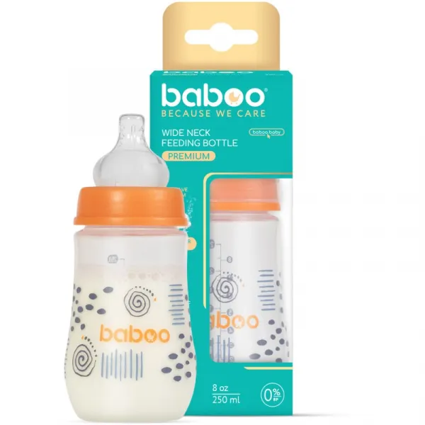 Baboo Anti-colic Feeding Bottle antikoliková fľaša Blue Haze, 3 m+ 250 ml