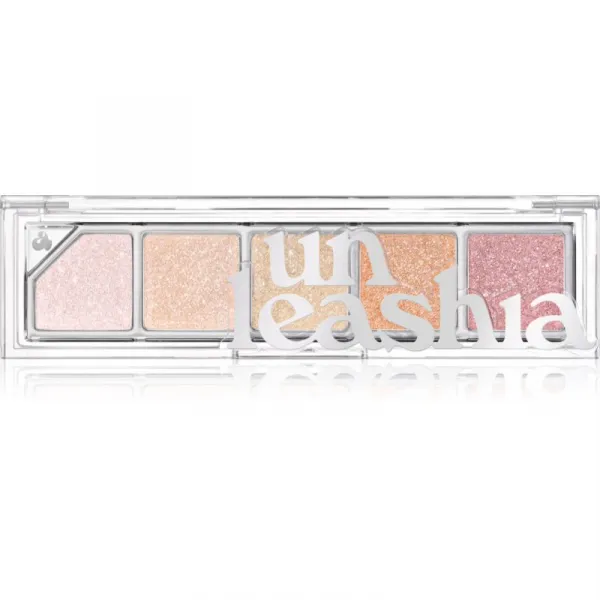 Unleashia Mood Shower Face Palette paletka očných tieňov a rozjasňovačov s perleťovým leskom odtieň NO.100 Ballerina 1 ks