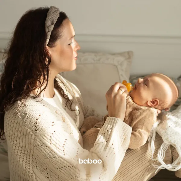 Baboo Soothers Round Latex cumlík 6m+ 1 ks