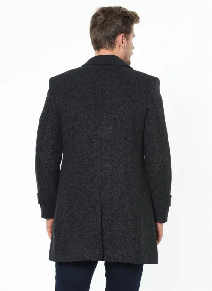 PLT7226 DEWBERRY BATTAL COAT-PATTERNED ANTHRACITE