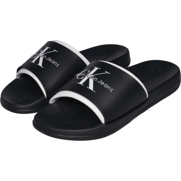 Calvin Klein SLIDE MONOGRAM Pánske šľapky, čierna, veľkosť