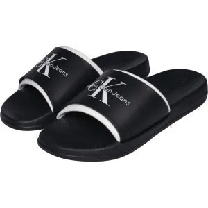 Calvin Klein SLIDE MONOGRAM Pánske šľapky, čierna, veľkosť