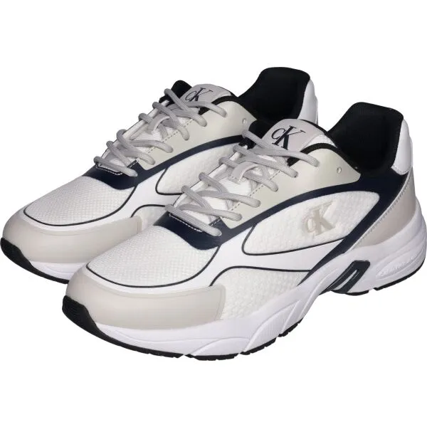 Calvin Klein RETRO TENNIS LOW KNIT MIX Pánska voľnočasová obuv, béžová, veľkosť