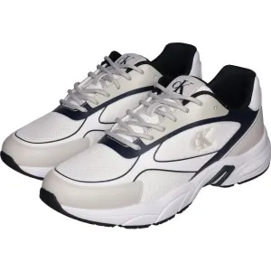 Calvin Klein RETRO TENNIS LOW KNIT MIX Pánska voľnočasová obuv, béžová, veľkosť
