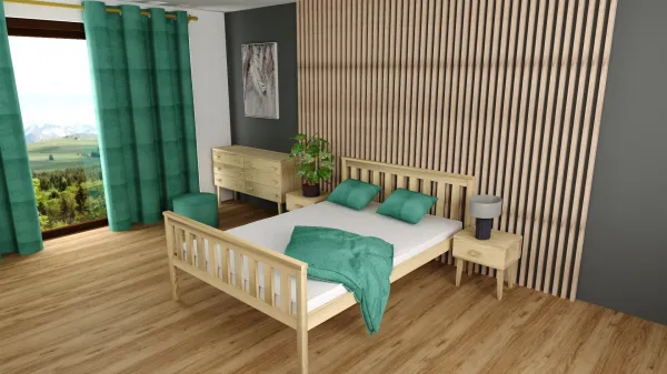 Posteľ KALEA 90 x 200 cm, borovica Rošt: S latkovým roštom, Matrac: Matrac Coco Maxi 20 cm
