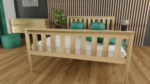 Posteľ KALEA 90 x 200 cm, borovica Rošt: S latkovým roštom, Matrac: Matrac Coco Maxi 20 cm