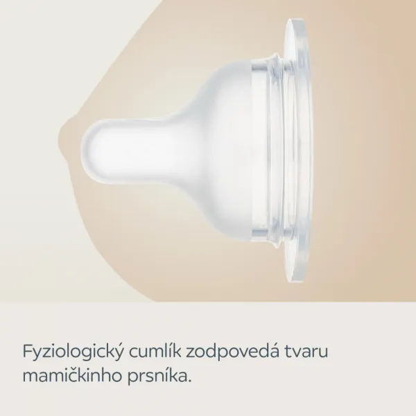 CANPOL BABIES Cumlík silikónový na fľašu S-Shape rýchly 9m+, 2ks