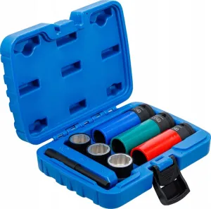 BGS Technics Sada nástrčných hlavíc so špirálovým profilom / skrutkovač a sada nástrčných hlavíc  12,5 mm (1/2") | 17 / 19 / 21 mm | 7-dielna BGS 7510