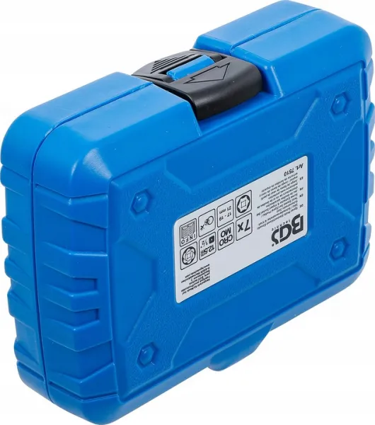 BGS Technics Sada nástrčných hlavíc so špirálovým profilom / skrutkovač a sada nástrčných hlavíc  12,5 mm (1/2") | 17 / 19 / 21 mm | 7-dielna BGS 7510