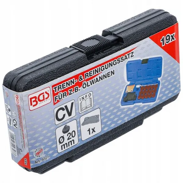 BGS Technics Súprava na demontáž a čistenie olejových vaní | 19 ks (BGS 9327)