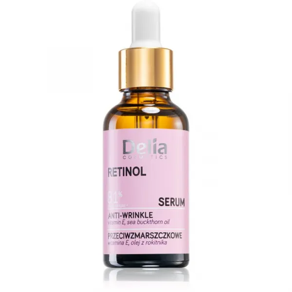 Delia Cosmetics Retinol protivráskové sérum na tvár, krk a dekolt 30 ml