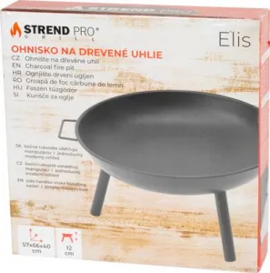 Ohnisko Strend Pro Elis, BBQ, kovové, okrúhle, 57x66x40 cm