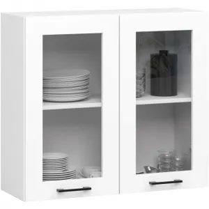Ak furniture Kuchyňská linka Olivie H720 1,8 m prosklená bílá/dub sonoma