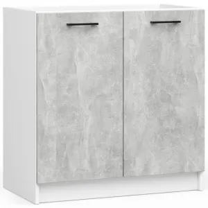 Ak furniture Kuchyňská linka Olivie 2,4 m prosklená beton