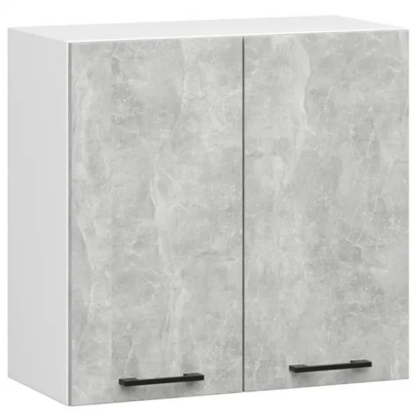 Ak furniture Kuchyňská linka Olivie 2,4 m prosklená beton
