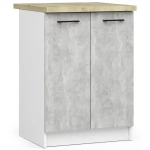 Ak furniture Kuchyňská linka Olivie 2,4 m prosklená beton
