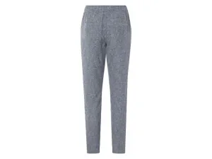 Livergy® Pánske nohavice s ľanom (sivá, XL (56/58))