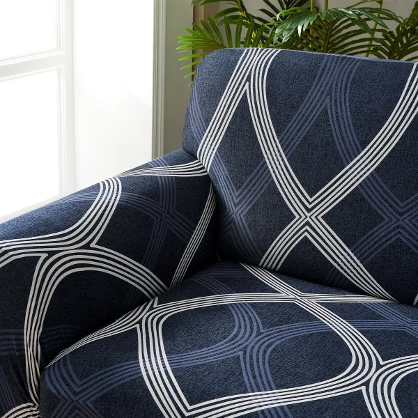 4Home Napínací poťah na kreslo Elegant modrá, 90-140 cm + obliečka na vankúšik zadarmo, 90-140 cm