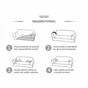 4Home Napínací poťah na kreslo Elegant modrá, 90-140 cm + obliečka na vankúšik zadarmo, 90-140 cm