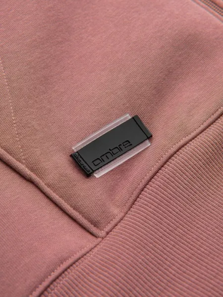 Mikina na zips s kapucňou ružová