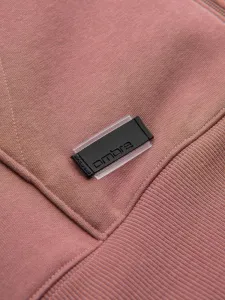 Mikina na zips s kapucňou ružová