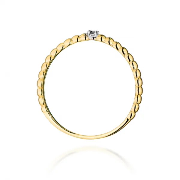 Blink-Blink Zlatý prsteň s čiernym diamantom 0.02 ct1192ZcDB