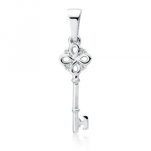 Blink-Blink Zlatý prívesok KĽÚČ s diamantom 0.04 ct4628ZDB