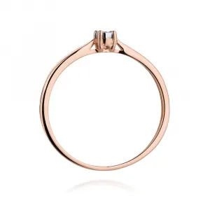 Blink-Blink Zásnubný prsteň z ružového zlata s diamantom 0.01 ct1198RDB