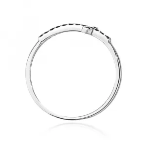 Blink-Blink Zlatý prsteň s Krížikom s čiernymi diamantami 0.09 ct1685BcDB