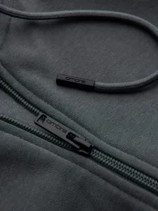 Mikina na zips s kapucňou grafitová