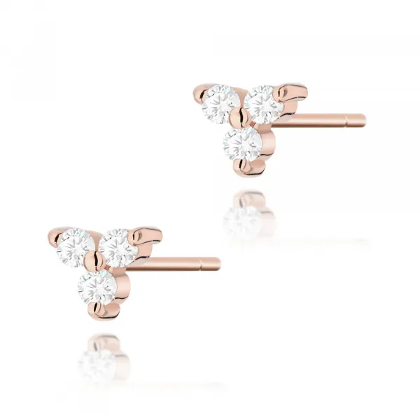 Blink-Blink Napichovacie náušnice z ružového zlata s diamantami 0.09 ct3135RDB