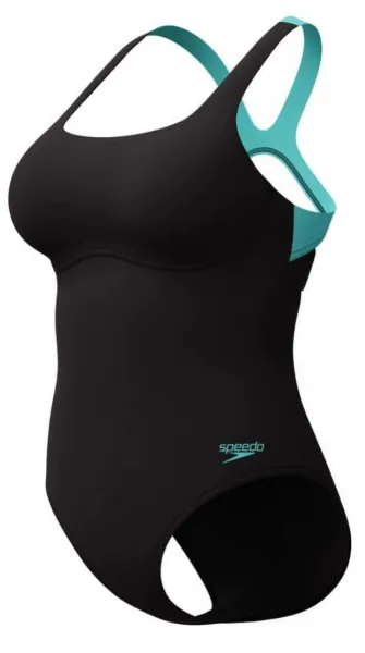 Speedo flex band swim bra 1 piece anthracite blue s - uk32