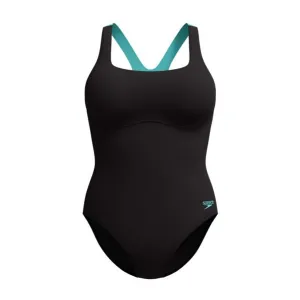 Speedo flex band swim bra 1 piece anthracite blue s - uk32