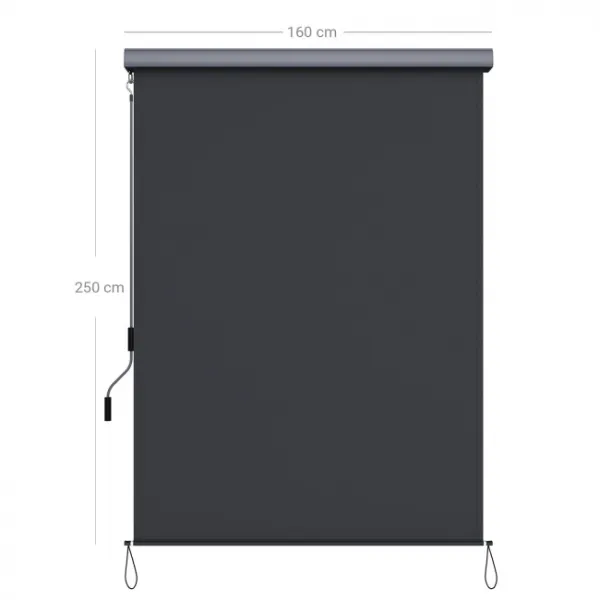 SONGMICS Vertikálna markíza Orrine 250x160 cm sivá