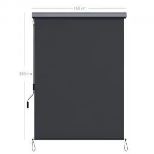 SONGMICS Vertikálna markíza Orrine 250x160 cm sivá