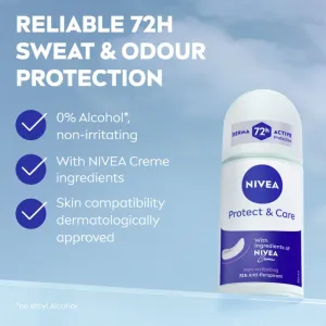 NIVEA Protect & Care guličkový antiperspirant pre ženy 50 ml