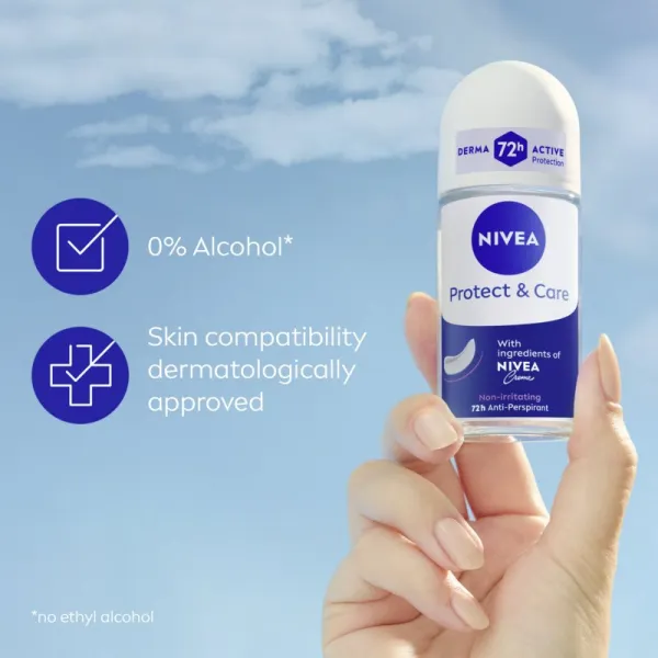 NIVEA Protect & Care guličkový antiperspirant pre ženy 50 ml