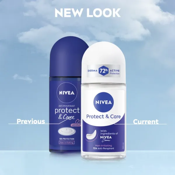 NIVEA Protect & Care guličkový antiperspirant pre ženy 50 ml