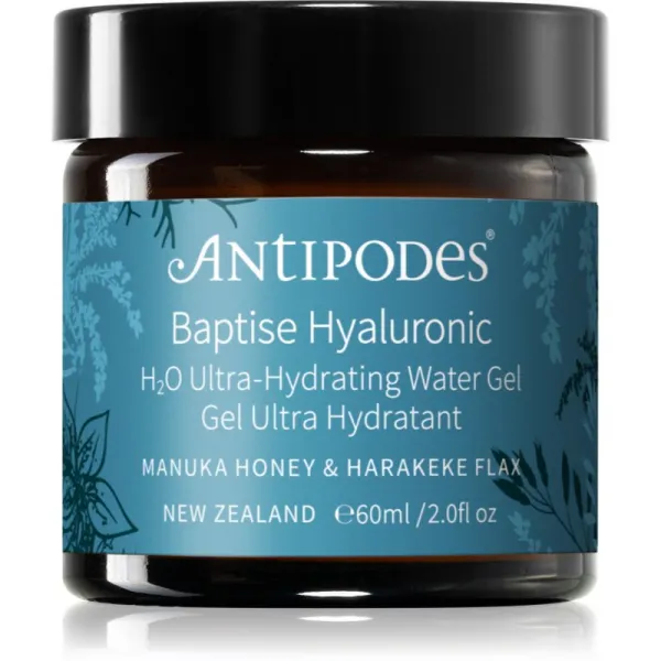 Antipodes Baptise H₂O Ultra-Hydrating Water Gel ľahký hydratačný gélový krém na tvár 60 ml