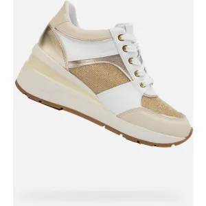 White women's sneakers Geox Zosma - Women's