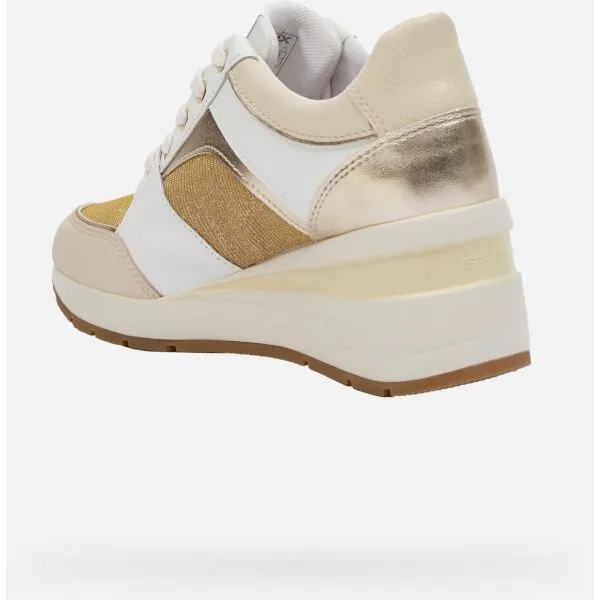 White women's sneakers Geox Zosma - Women's