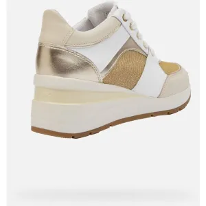 White women's sneakers Geox Zosma - Women's