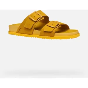 Yellow women's slippers Geox Sandybett - Women's