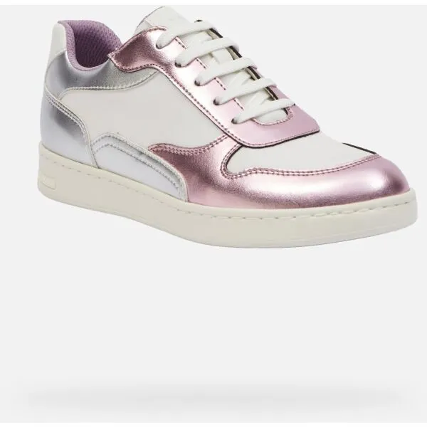 Silver women's sneakers Geox Jaysen - Women's