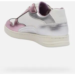 Silver women's sneakers Geox Jaysen - Women's