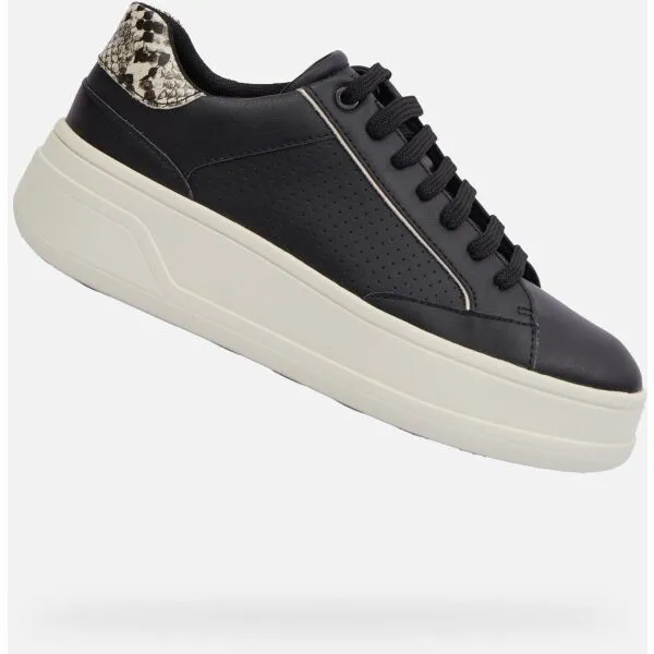Black women's sneakers Geox Spherica ECUB-2 - Women's
