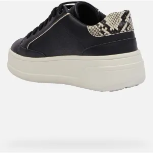 Black women's sneakers Geox Spherica ECUB-2 - Women's