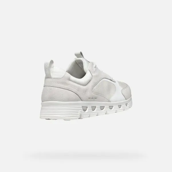 White men's sneakers Geox Spherica ECUB-4 - Men's