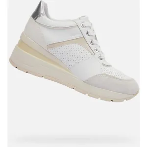 White women's sneakers Geox Zosma - Women's